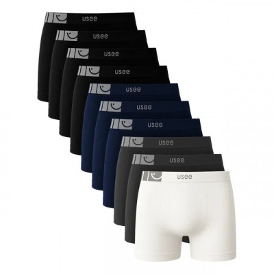 Kit Com 10 Cuecas Boxer Microfibra Adulto Usee Brasil — características principais