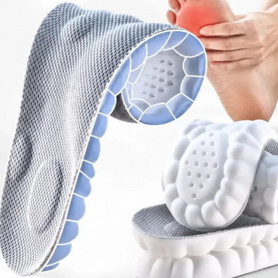 Palmilha De Altissimo Conforto 4d Tênis Sapatos Ortopédica — suporte e maciez