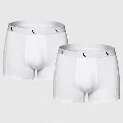 Kit Cuecas Boxer Reserva Masculino Red Bird Branco Liso M