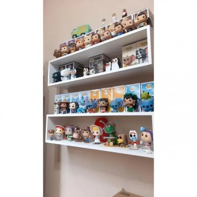 Nicho Retangular Decorativo Quarto Livro Sala Foto Branco MDF 50cm