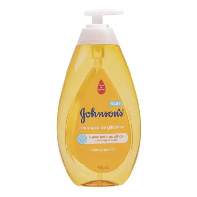 Shampoo Johnson's Baby Glicerina Hipoalergênico 750ml — limpeza suave para peles sensíveis