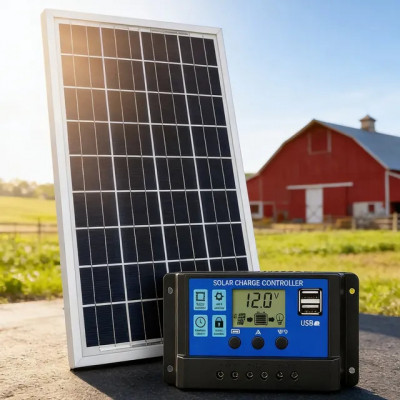 Painel Placa Solar Fotovoltaica 30w 12v Inmetro Controlador Aluminium 18v — análise prática