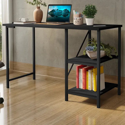 Escrivaninha Mesa Office Estudo Estilo Industrial Cor Preto 1,10m Klm Store