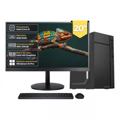 Computador Completo Flash BluePC DOE-0140FL — Intel Core i5 3470, SSD 256GB e monitor 20 polegadas