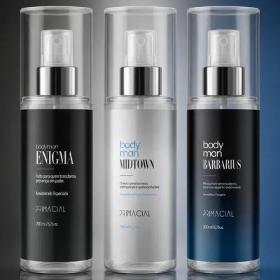Kit Body Splash Masculino Barbarius + Enigma + Midtown 200ml