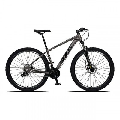 Bicicleta Aro 29 Gts Dexter 24 Marchas Freio A Disco — Grafite com Preto, Quadro 21