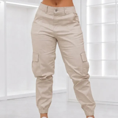 Calça Cargo Jogger Jeans Feminina Com Bolso Lateral Premium — estilo cargo em jeans
