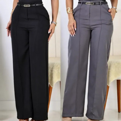 Kit 2 Calça Pantalona Feminina Alfaiataria Elegante C/ Cinto — avaliação prática