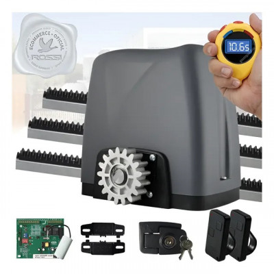 Kit Motor Rossi 1/4 Dz Nano Turbo 36 para Portão Deslizante 600kg