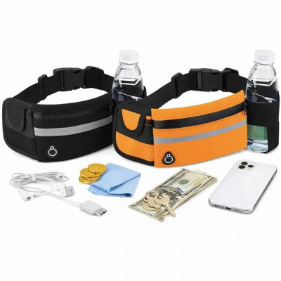 Kit 2 Pochetes Esportiva Impermeável Lemon Shark (Preta e Laranja)