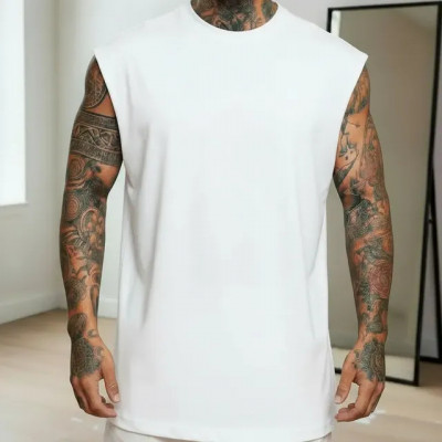 Review: Regata Oversized Masculino Tamanho Grande Básica Lisa Branco P