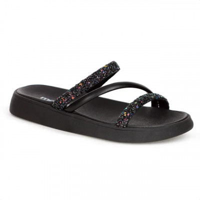 Sandalia Papete Moleca Feminina Tiras Strass Macia Original