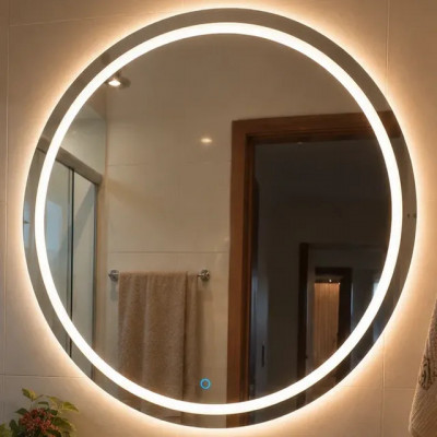 Espelho Grande Touch Led 3 Cores Jateado Fino 50 Cm Banheiro — Análise