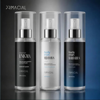 Kit Body Splash Masculino Barbarius + Enigma + Midtown 200ml — trio de fragrâncias