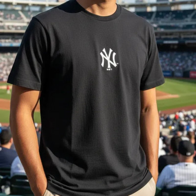 Camiseta New Era New York Yankees Preto — peça básica com identidade do time