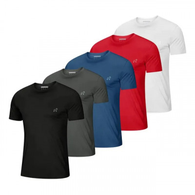 Kit 5 Camisetas Parvori Dry Fit Academia Esportes - Slim Fit: conjunto funcional para treino