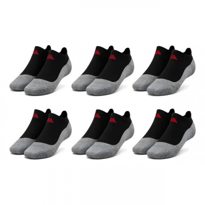 Kit 6 Pares Meias Kappa Sapatilha Corrida Invisível Original Preto-grafite 34-38