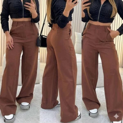 Calça Wide Leg Pantalona Feminina