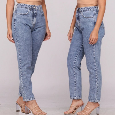 Calça Mom Jeans Cintura Alta Feminina