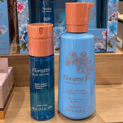 Combo Floratta Blue Crystal: Body Spray 100ml e Creme Corporal 200ml