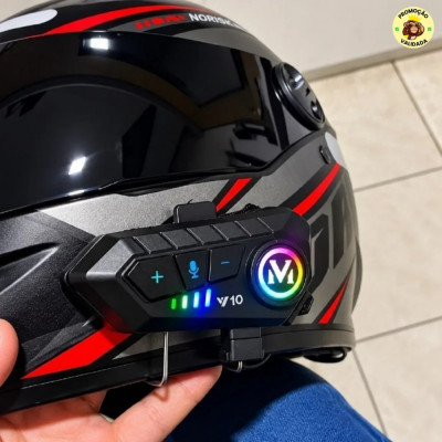 Fone De Ouvido Para Capacete Moto Bluetooth