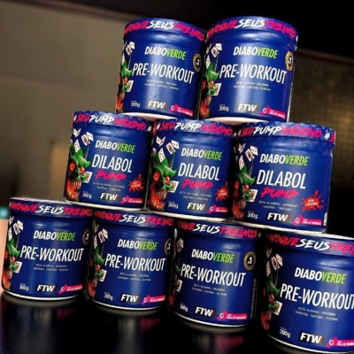 Pré Treino DIABO VERDE 300g Sabor Bala De Framboesa Ftw