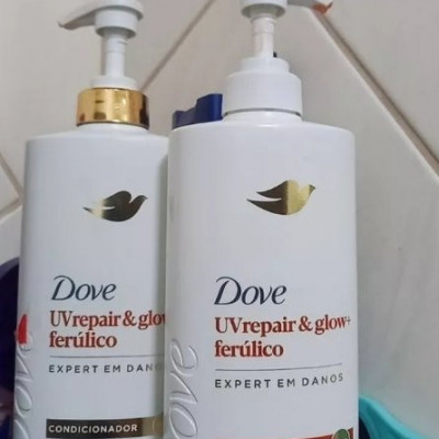 Kit Dove Shampoo e Condicionador 600ml  UV Repair