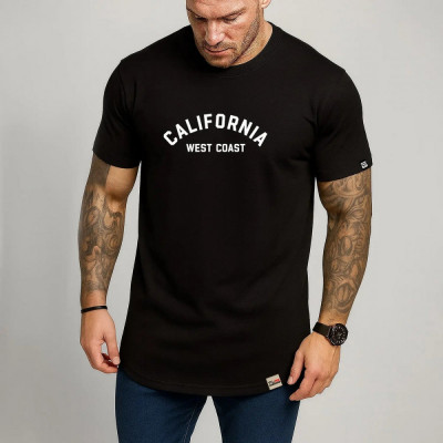 Camiseta Longline Algodão Pintee California
