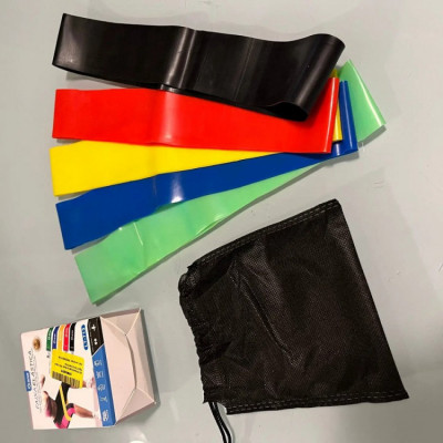 Kit 5 Faixas Mini Band Treino Funcional