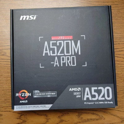 Placa-mãe Msi A520m-a Pro Am4 Matx Ddr4 Hdmi Dvi M.2