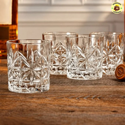 Kit com 6 Copos De Vidro 330ml HausDe
