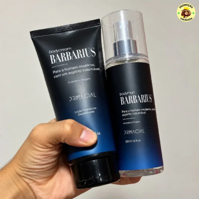 Kit Body Splash Barbarius Hidratante Desodorante Masculino