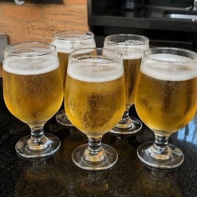 Jogo 6 Taças De Vidro Cristalino 400ml