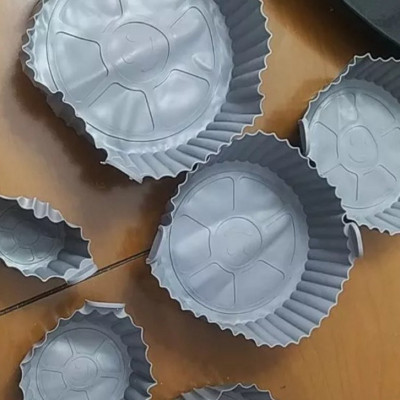Kit 6 Formas De Silicone Para Air Fryer Antiaderente (várias cores)