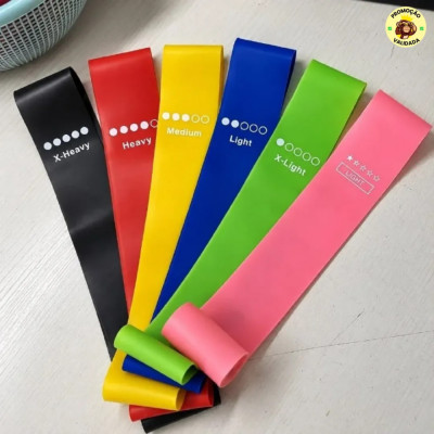 Kit com 5 Faixa Elastica Super Band Treino Extensor