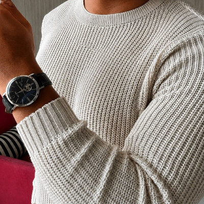 Suéter Lã Tricot Manga Longa