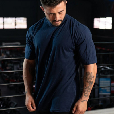 Kit 4 Camiseta Oversized Gola Alta Algodão
