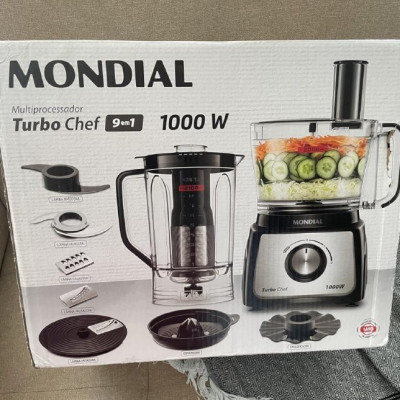 Multiprocessador MONDIAL Turbo Chef 1000W, 9 em 1, 110V