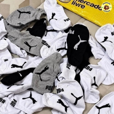 🐯 SOQUETE DO TIGRINHO Kit com 9 Pares Meias Invisivel Puma Sapatilha Soquete