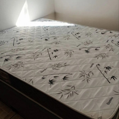 Cama Box Casal Colchão D33 One Face Suede