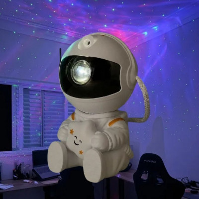 Astronauta para Quarto com Luz Nebulosa e Galáxia