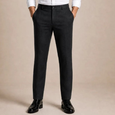 Calça Social Masculina Executivo Em Oxford Premium