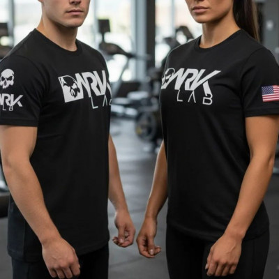 Camiseta Dry-fit Preta Caveira Dark Lab