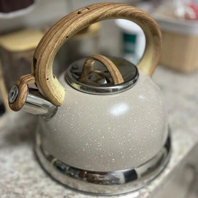 Chaleira Com Apito Brinox 2,7L Roma Areia
