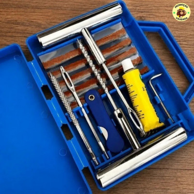 Kit Reparo Pneu Furo Remendo Metal