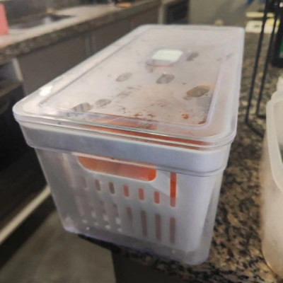 Organizador Geladeira 2,2L Cesto Drenagem
