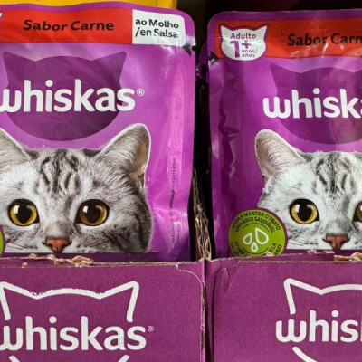 Ração Úmida Whiskas Sachê Carne ao Molho 85g - 20 un