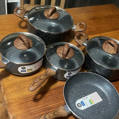 Jogo De Panelas Brinox Antiaderente Ceramic Indução 5 Peças