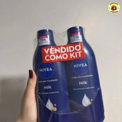 NIVEA Kit Loção Hidratante Milk Pele Seca a Extrasseca 400ml