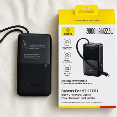 Baseus Bipow2 Pro 20000mAh 22,5W Preto